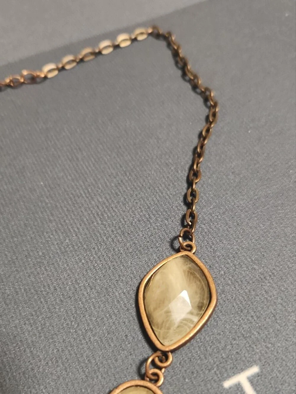 Yellow Acrylic Stone Statement Necklace - Unbranded